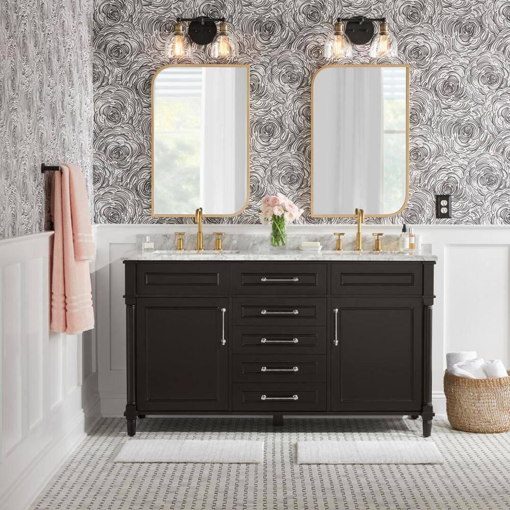 Home Decorators Collection Evelyn 2 Light Bronze Modern Bathroom Vanity Light