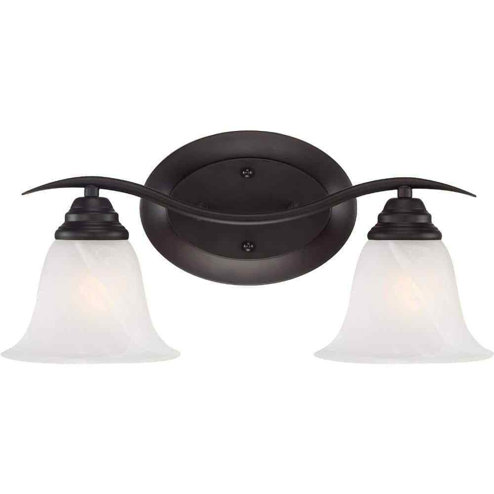 Volume Lighting Trinidad 2-Light Indoor Antique Bronze Bath or Vanity Wall Mount