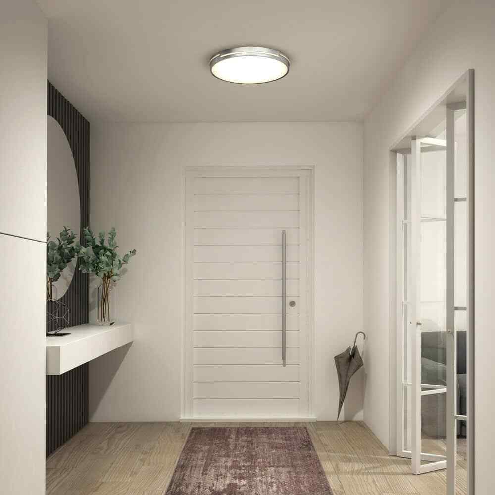 Artika Delray Modern Chrome LED 5 CCT Flush Mount Ceiling Light Fixture