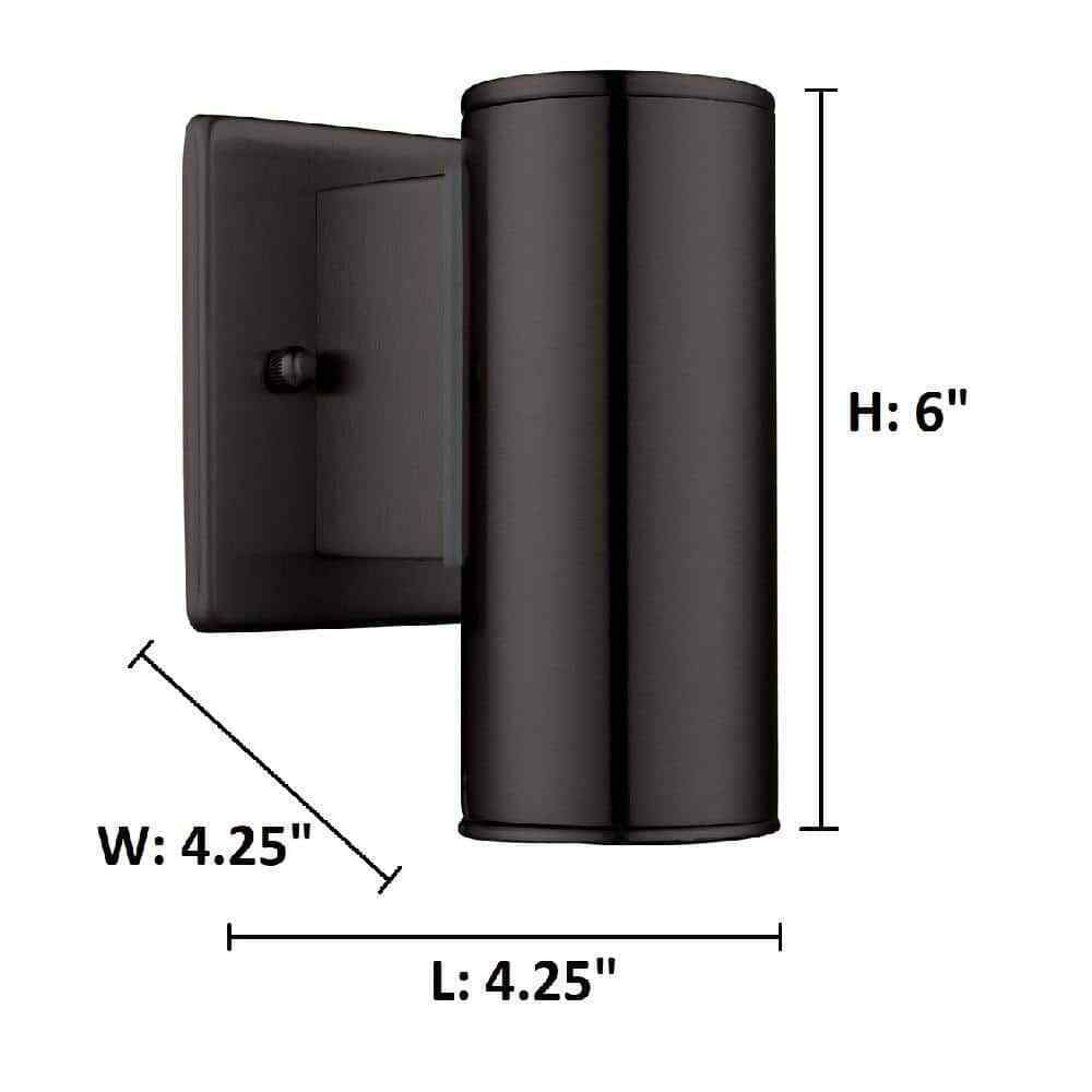 Eglo Riga 4.25 in. W x 6 in. H 1-Light Black Hardwired Outdoor Wall Sconce