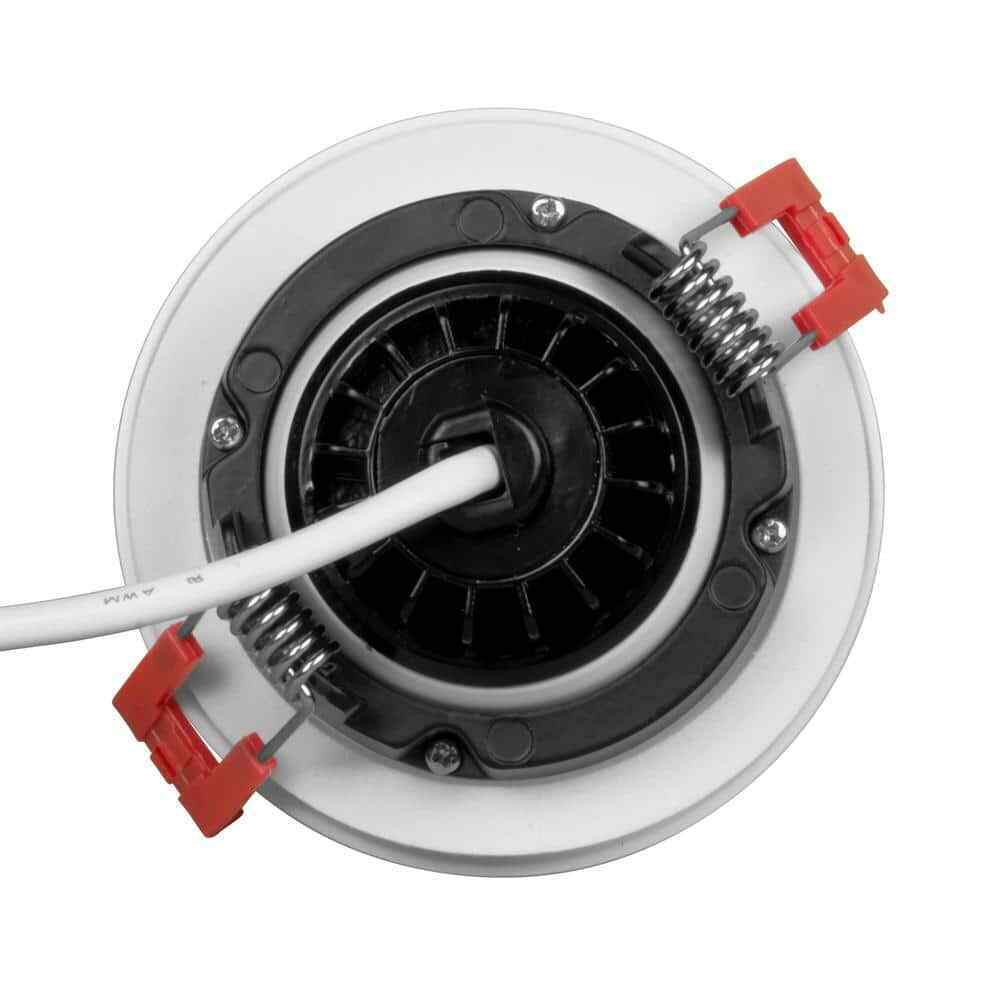 NICOR 3 in. 2700K Remodel Recessed Integrated LED Gimbal Downlight Kit in White
