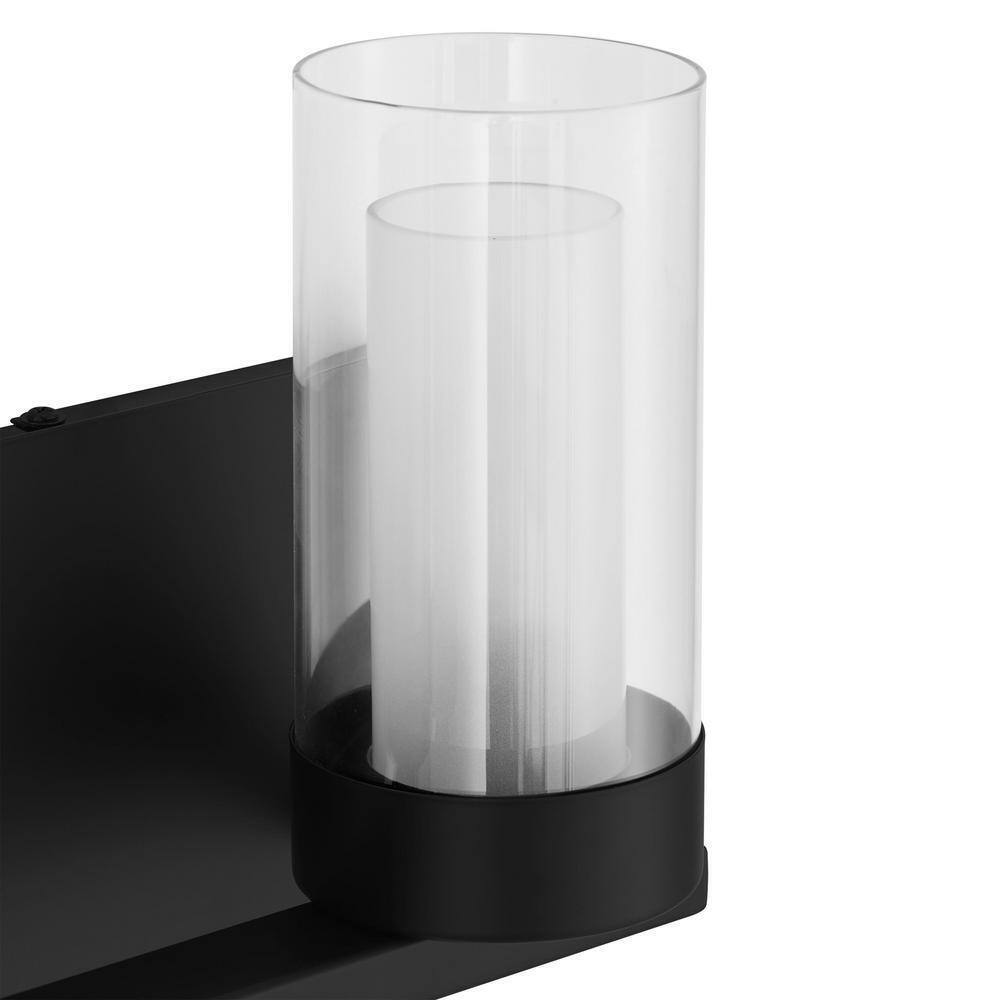 Home Decorators Samantha 3Light Matte Black LED Integrated Bathroom Vanity Light