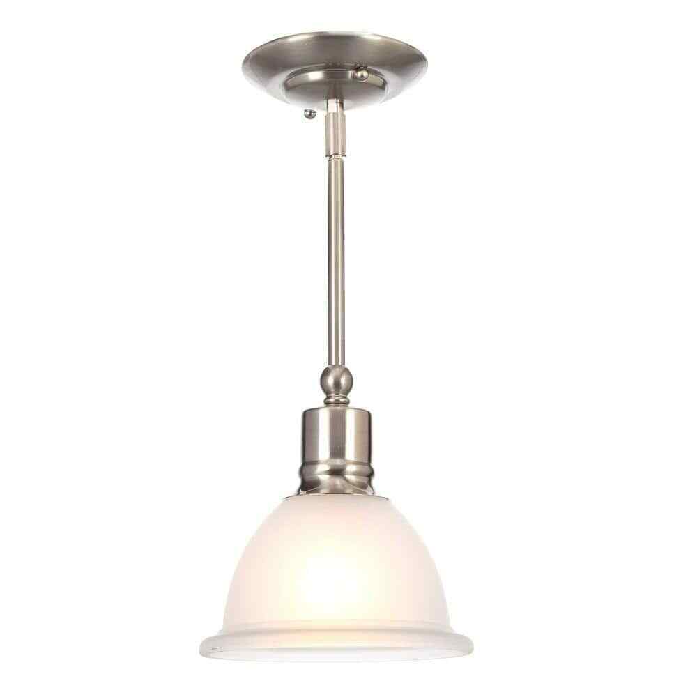 Progress Lighting Madison Collection 7.5 in. 1-Light Brushed Nickel Mini Pendant
