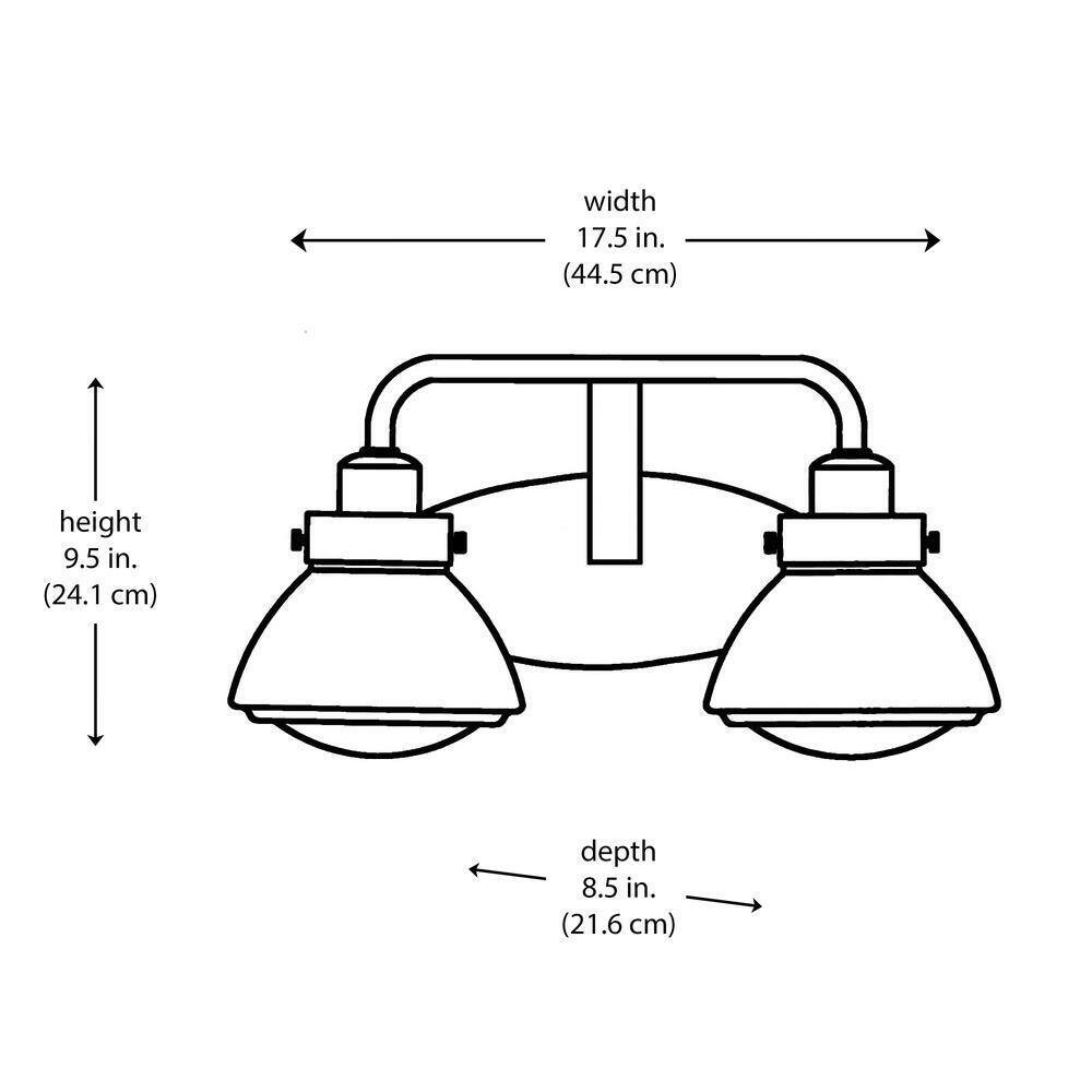 Bel Air Lighting Colorado 17.5 in. 2-Light Polished Chrome Bathroom Vanity Light