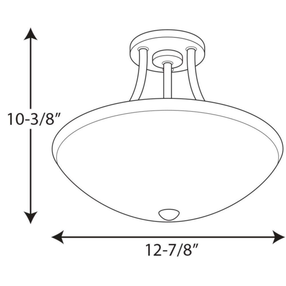 Progress Lighting Gather Brushed Nickel Integrated LED Semi-Flush Mount