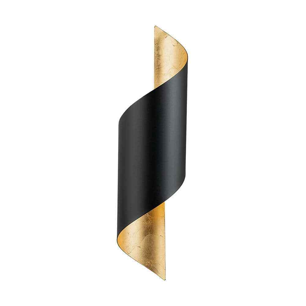 Eglo Jabaloyas 7.28 in. W x 24.80 in. H 1-Light Black/Gold Metal Wall Sconce