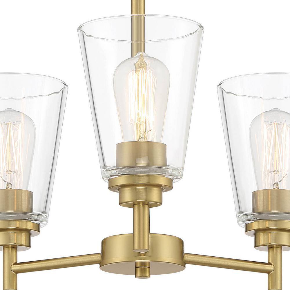 Designers Fountain Westin 3-Light Modern Brushed Gold Chandelier