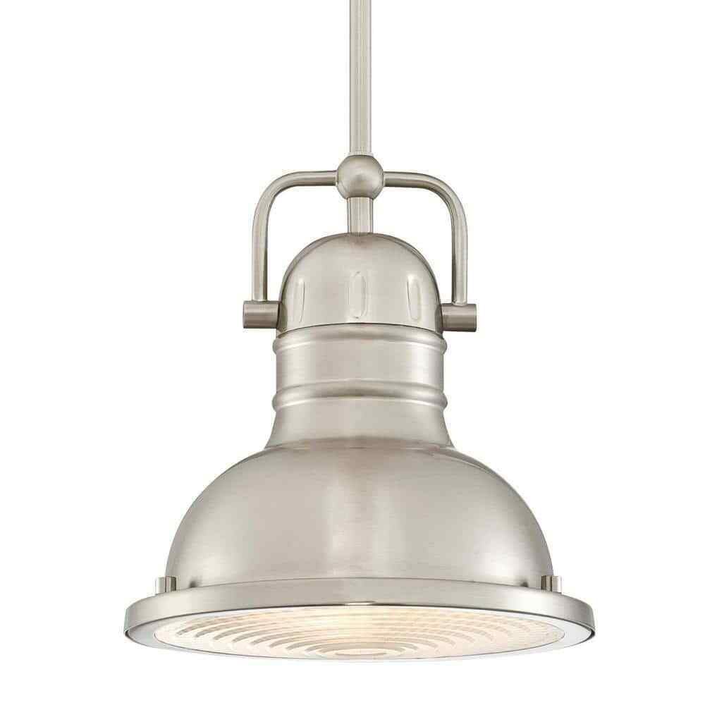 Westinghouse Boswell 1-Light Brushed Nickel Mini Pendant with LED Bulb