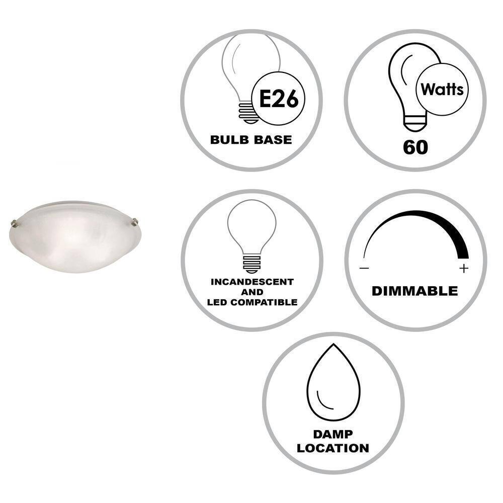 Bel Air Lighting Constellation 16 in. 3-Light Brushed Nickel Ceiling Light