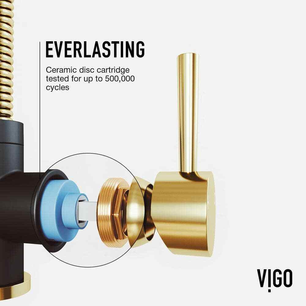 VIGO Edison Single Handle Pull-Down Sprayer Kitchen Faucet