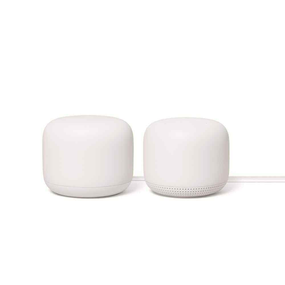 Google Nest Wifi - Mesh Router AC2200 and 1 Point w/ Google Assistant - 2 Pack