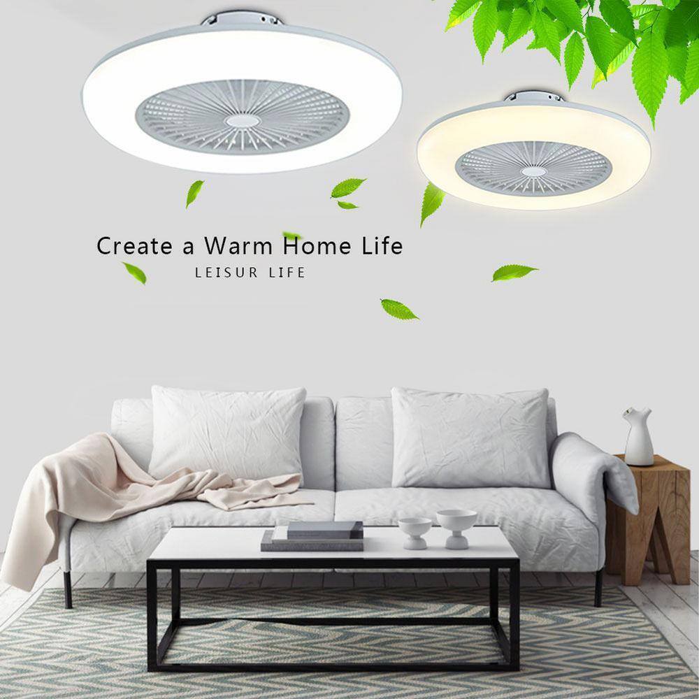 OUKANING 22 in. Integrated LED Indoor White Smart Ceiling Fan with Remote