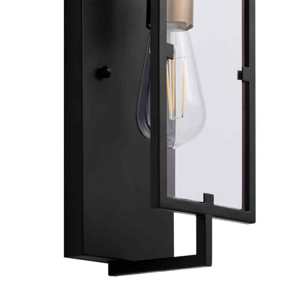 Home Decorators Kenton 4.75 in. 1-Light Matte Black Wall Mount Sconce Light
