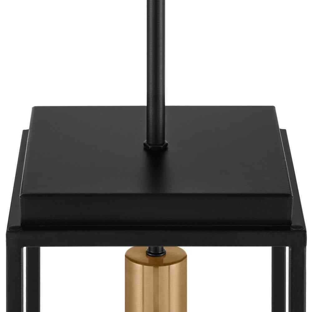 Home Decorators Rollins 1-Light Black Cage Mini Pendant Light for Kitchen