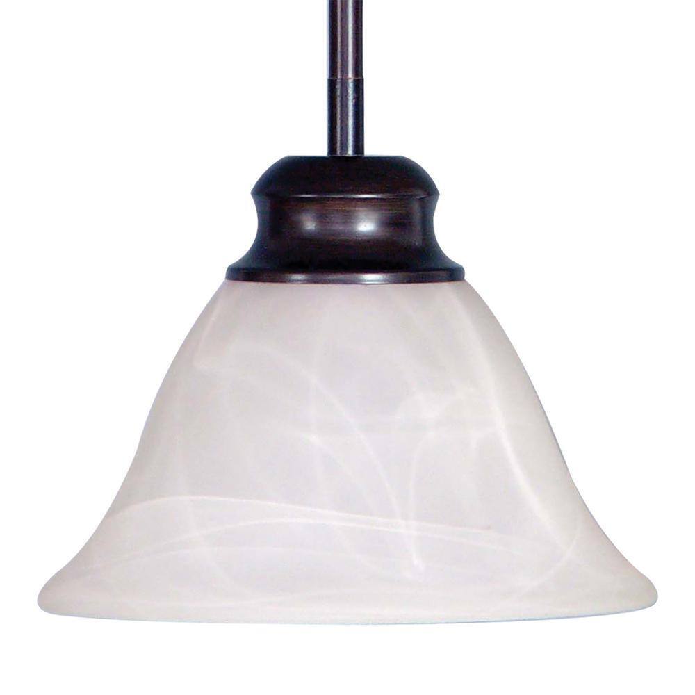 Volume Lighting Troy 1-Light Antique Bronze Mini Pendant Hanging Light Fixture