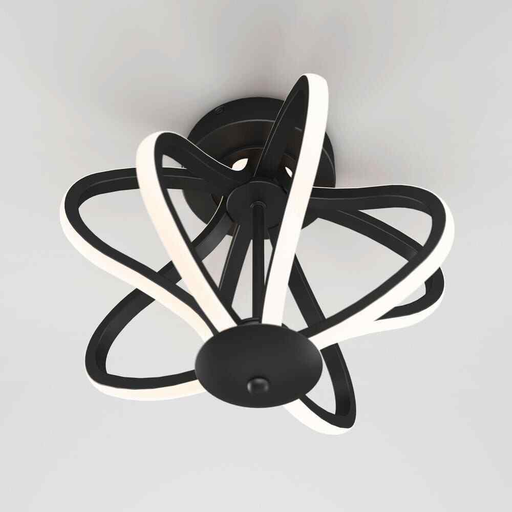 Artika Meridian 12 in. Modern Black Integrated LED Flush Mount Ceiling Light