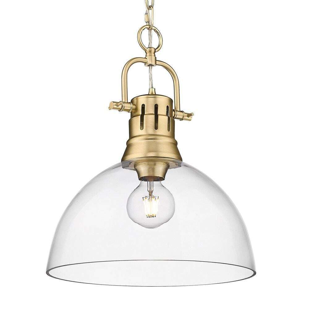 Golden Lighting Duncan 1-Light Brushed Champagne Bronze Standard Pendant Light