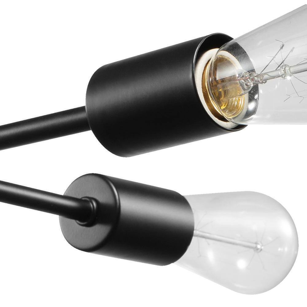 Globe Electric Vane 4-Light Matte Black Flush Mount Ceiling Light 66008