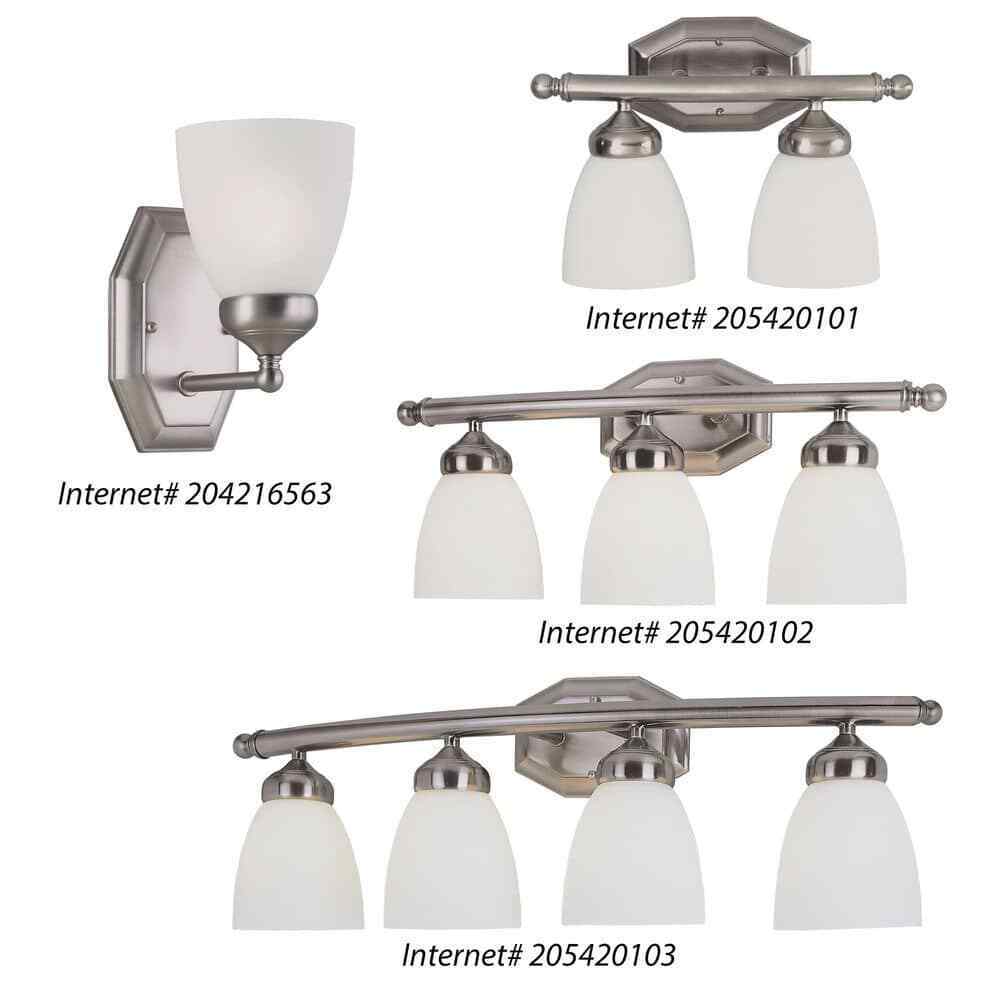 Bel Air Lighting Ashlea 2-Light Brushed Nickel Bathroom Vanity Light Fixture