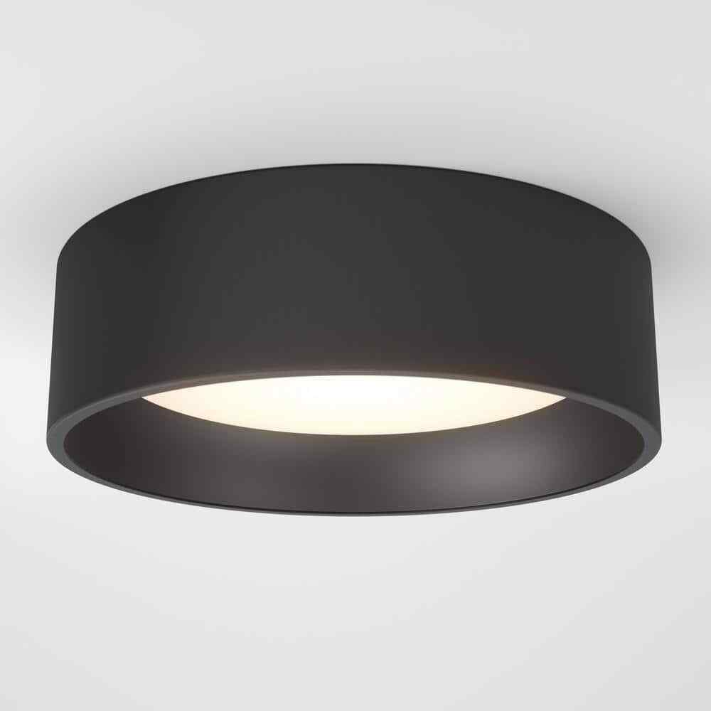 Artika Alton Modern Black LED 3 CCT Flush Mount Ceiling Light Fixture