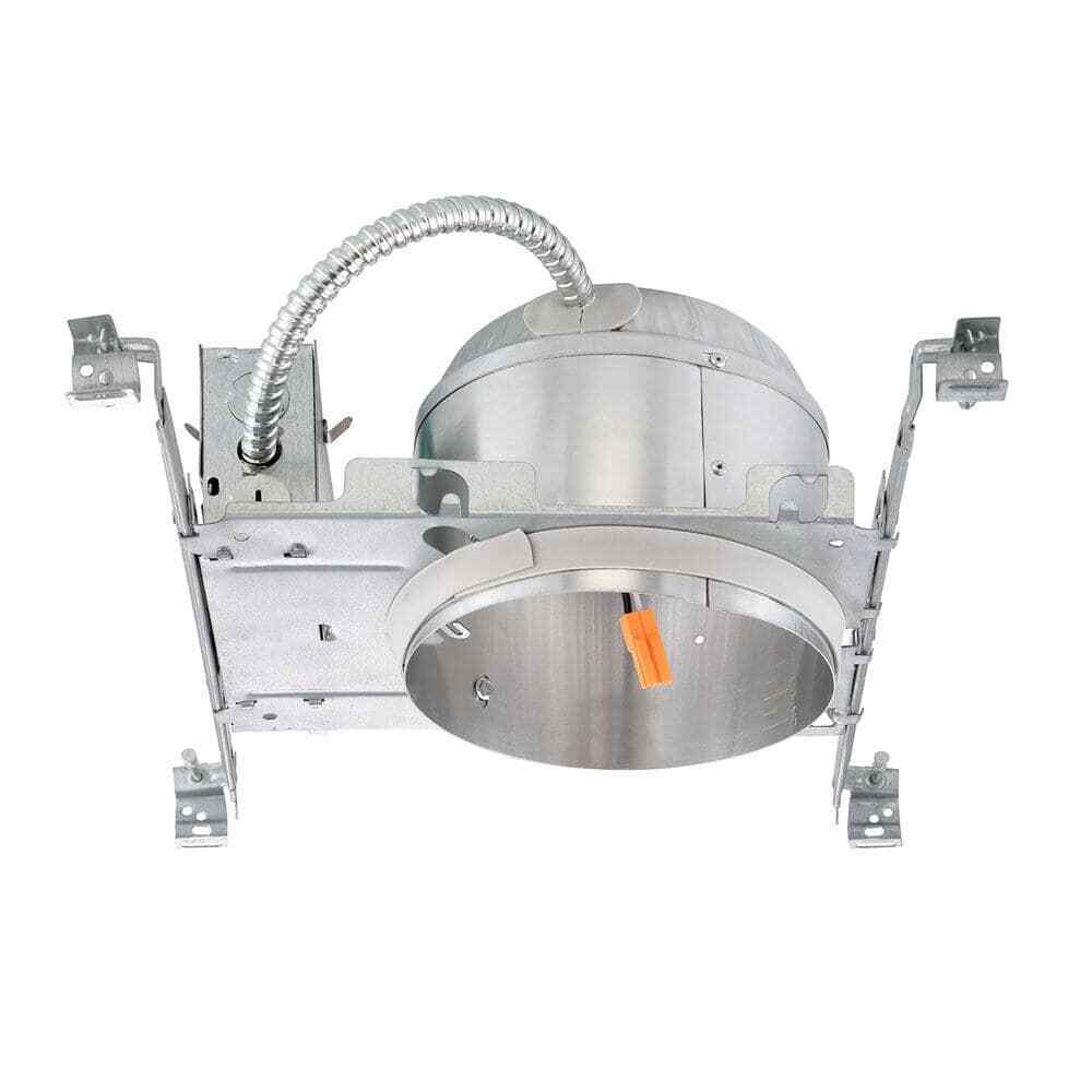 Commercial Electric 6 in. White Integrated LED Recessed Trim Kit 4-Pack