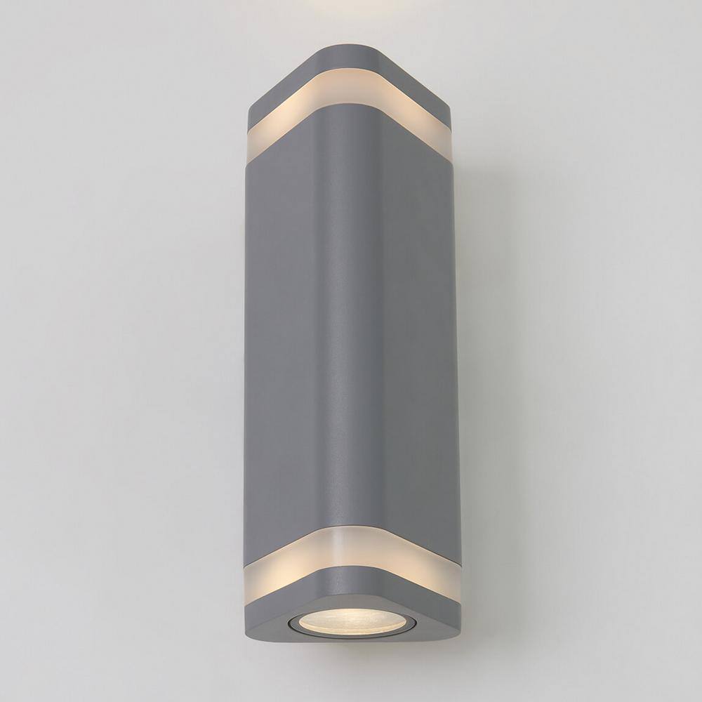 Artika Scintilly Gray Modern Outdoor Hardwired Light Wall Lantern Sconce