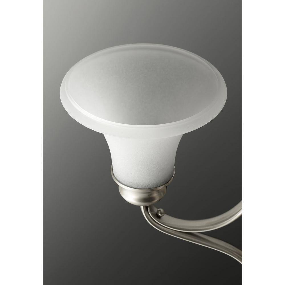 Progress Lighting Applause Brushed Mini Pendant with Etched Parchment Glass