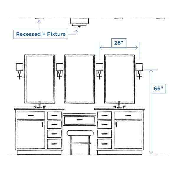 Progress Lighting Litchfield Collection Polished Chrome Clear Glass Vanity Light