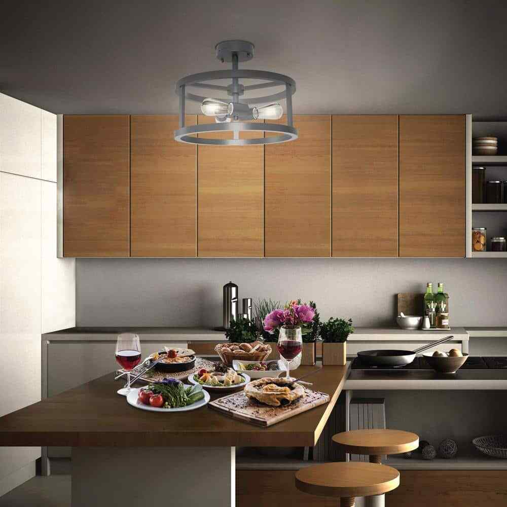 Feit Electric Katalyst 15 in. 3-Light Matte Black Color Selectable CCT LED