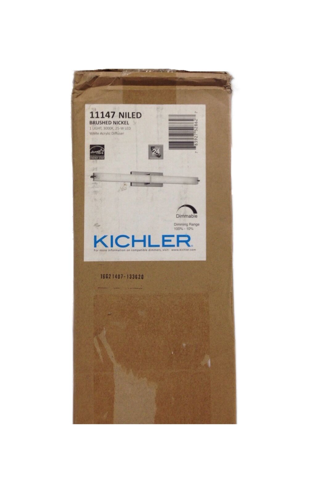 KICHLER Independence 11 in Brushed Nickel Integrated LED Linear Vanity Light Bar