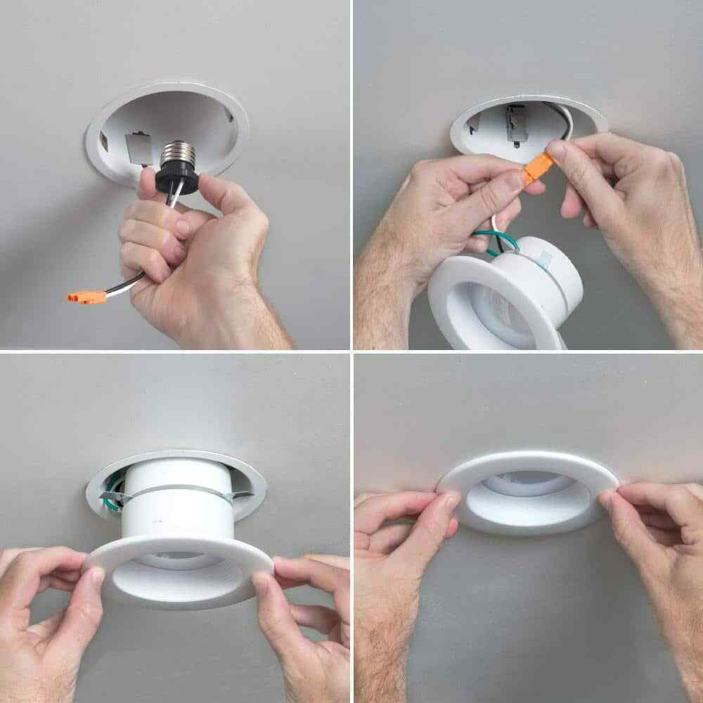 Halo 4 in. White Integrated LED Recessed Ceiling Light Trim RL4099S1EWHR