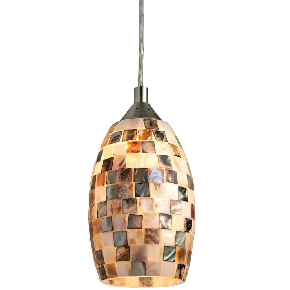 Sunlite Venice Integrated LED Brushed Nickel Dimmable Hanging Pendant Fixture