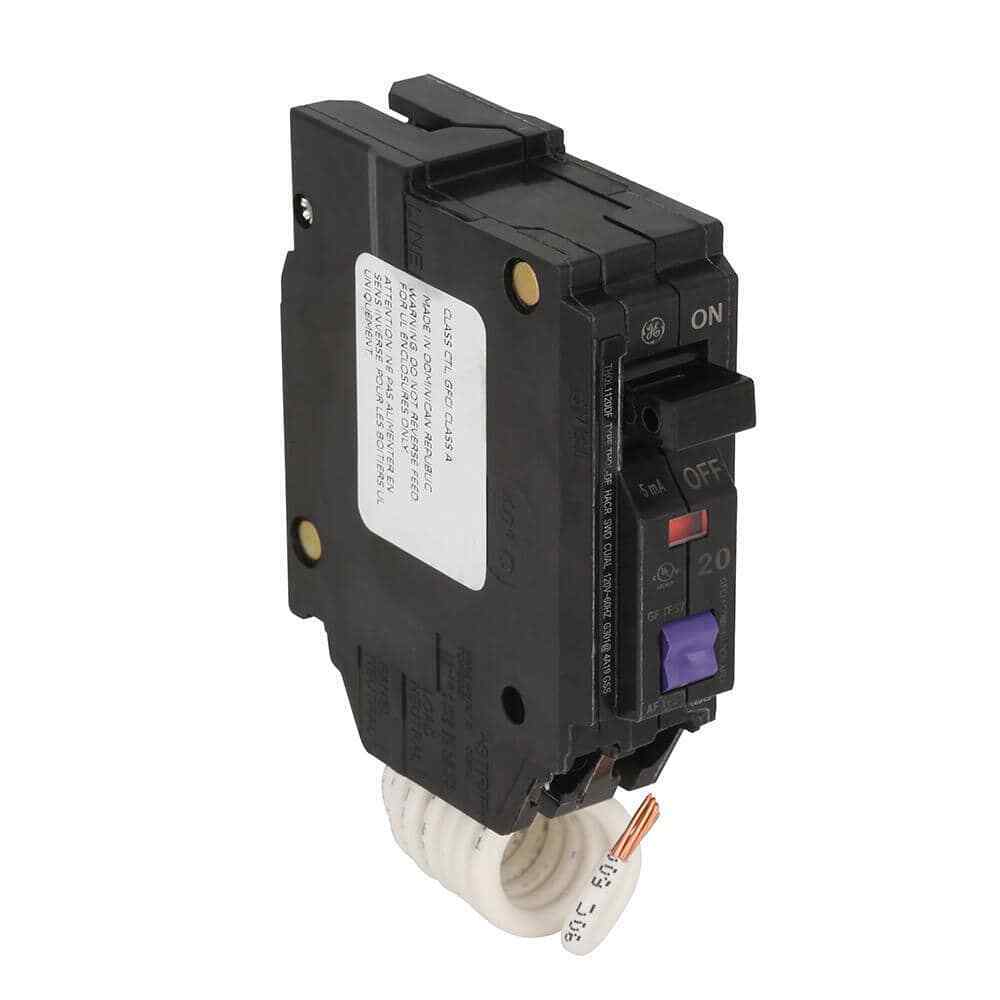 GE Q-Line 20 Amp Single-Pole Dual Function Arc Fault/GFCI Breaker THQL1120DFP