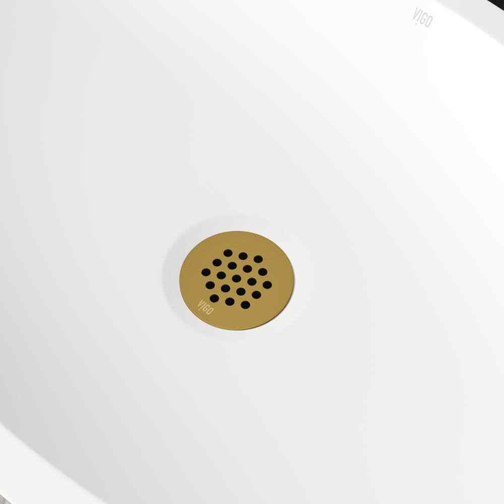VIGO Vessel Bathroom Sink Drain in Matte Brushed Gold VG07001MG
