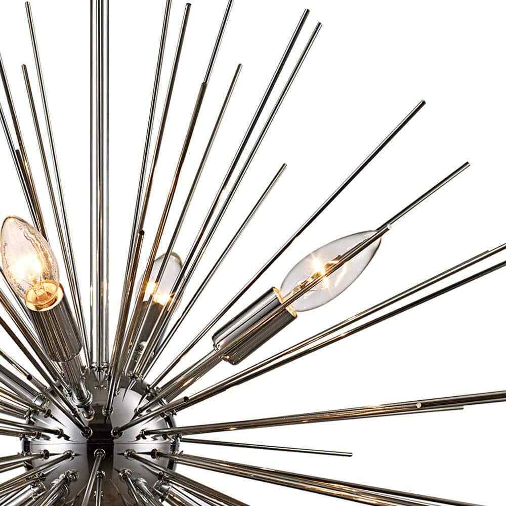 Bel Air Lighting Collina 24 in. Polished Chrome Sputnik Pendant Light Fixture