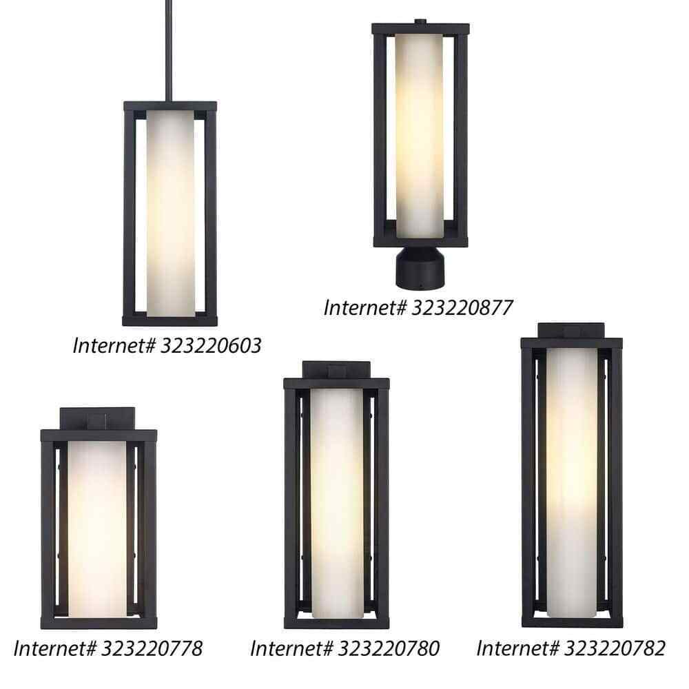 Bel Air Lighting Adler 1-Light Black Outdoor Lamp Post Light Fixture