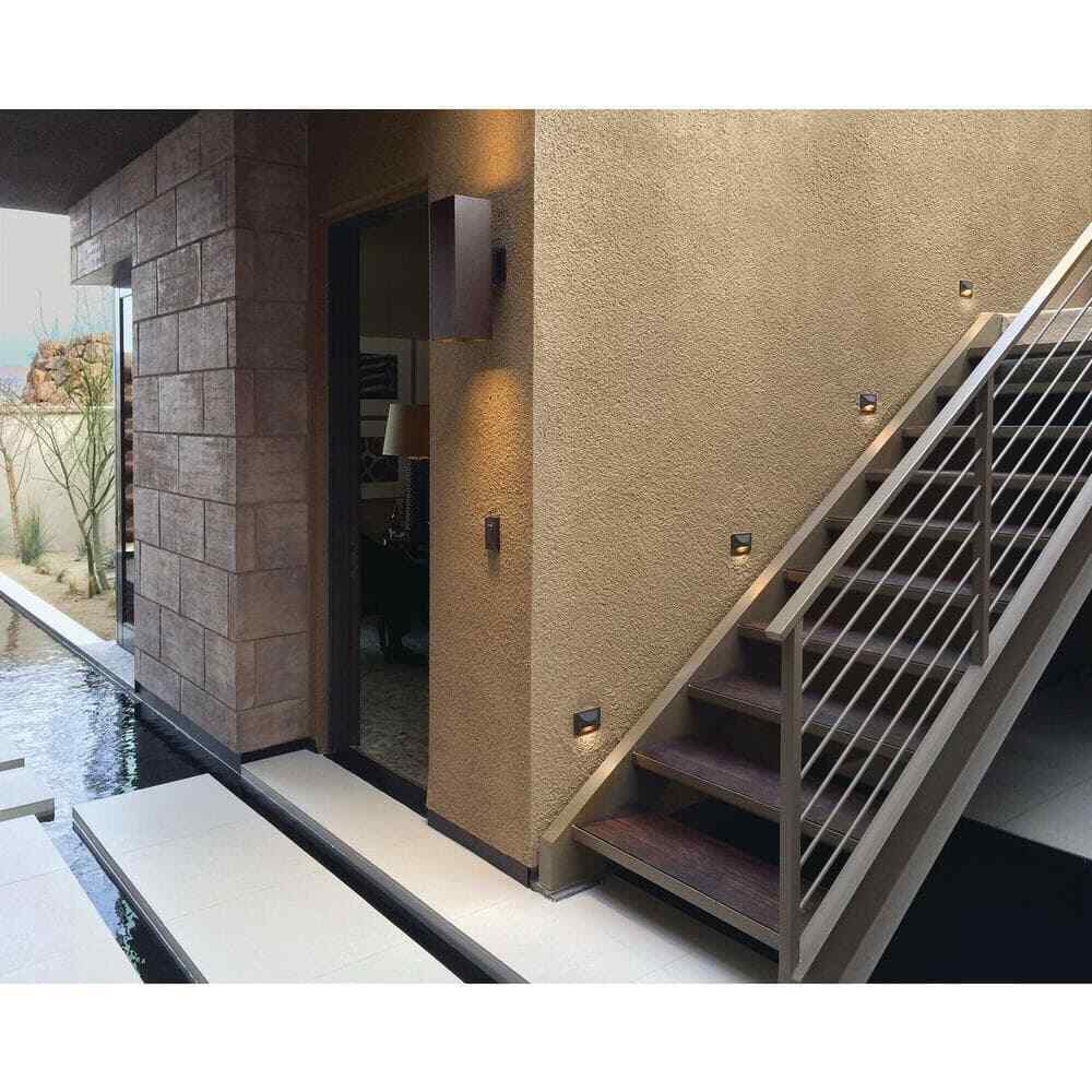 Progress Lighting Square 6 in. Black Modern Outdoor Wall Lantern Up-Down Light