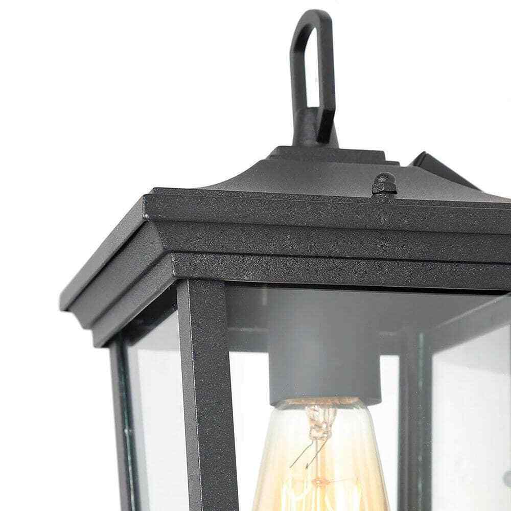 LNC 1-Light Outdoor Lantern Sconce Wall Light w/ Clear Glass for Patio or Porch