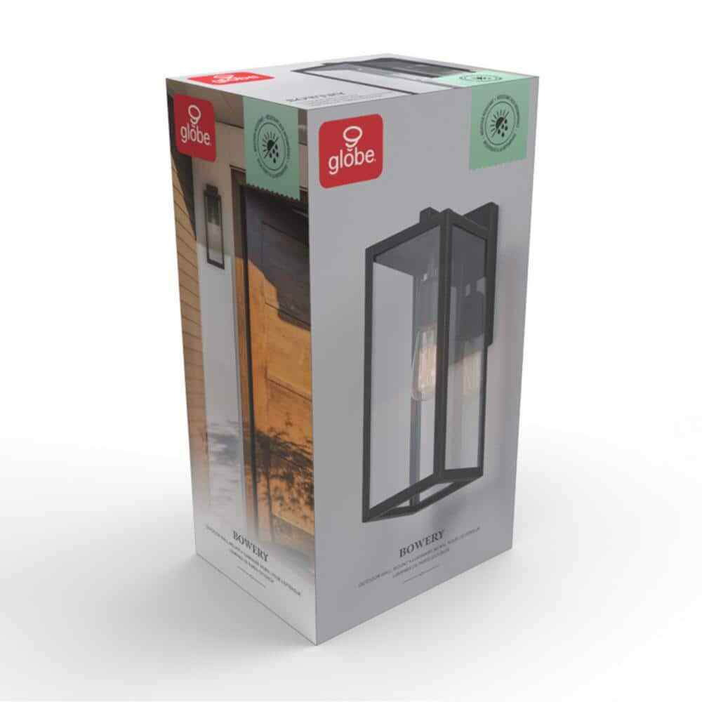 Globe Electric Bowery 1-Light Bronze Hardwired Outdoor Indoor Wall Lantern Sconc