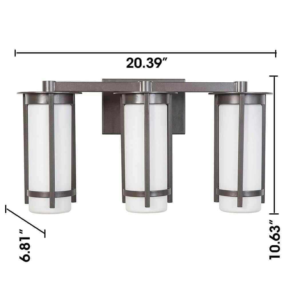 Eglo Truxton 20.39 in. 3-Light Graphite Vanity Light 203121A