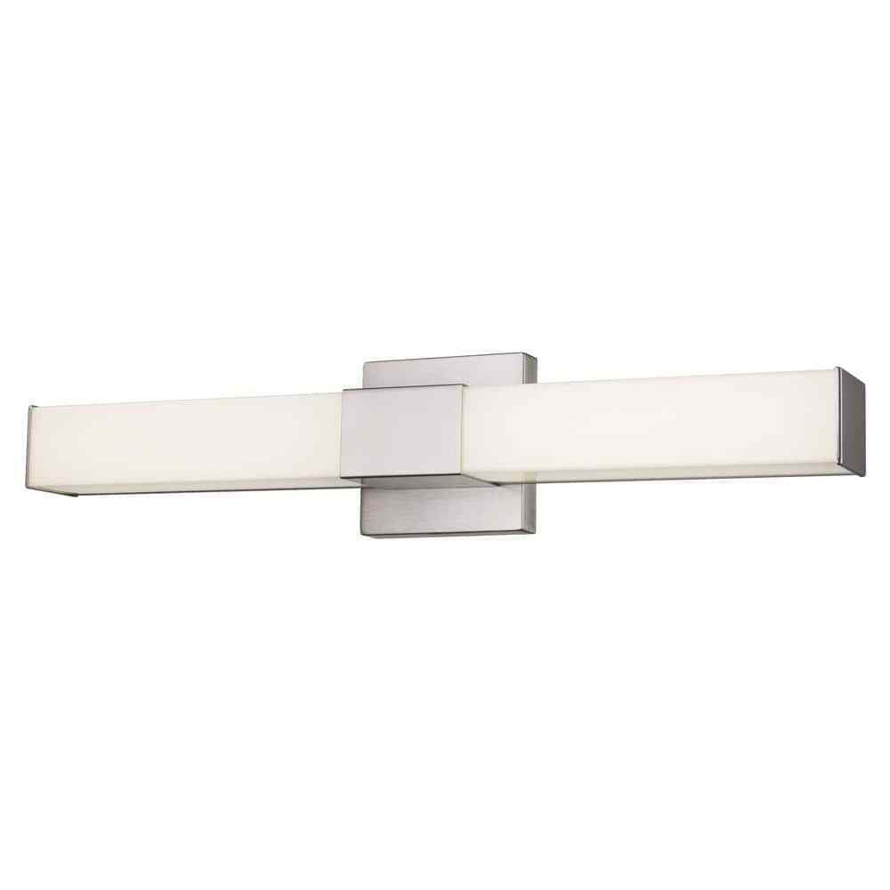 Bel Air Lighting Saavy 2-Light Brushed Nickel Integrated LED Vanity Light Bar