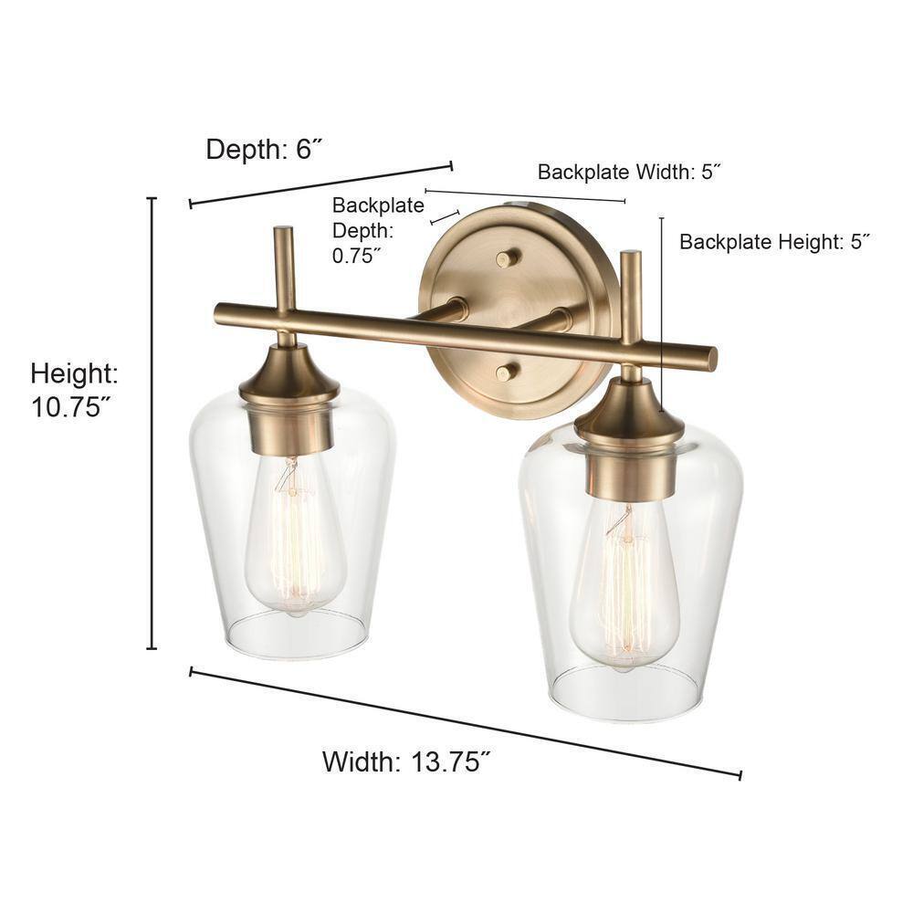 Millennium Lighting 13.75 in. 2-Light Chrome Vanity Light 9702-CH