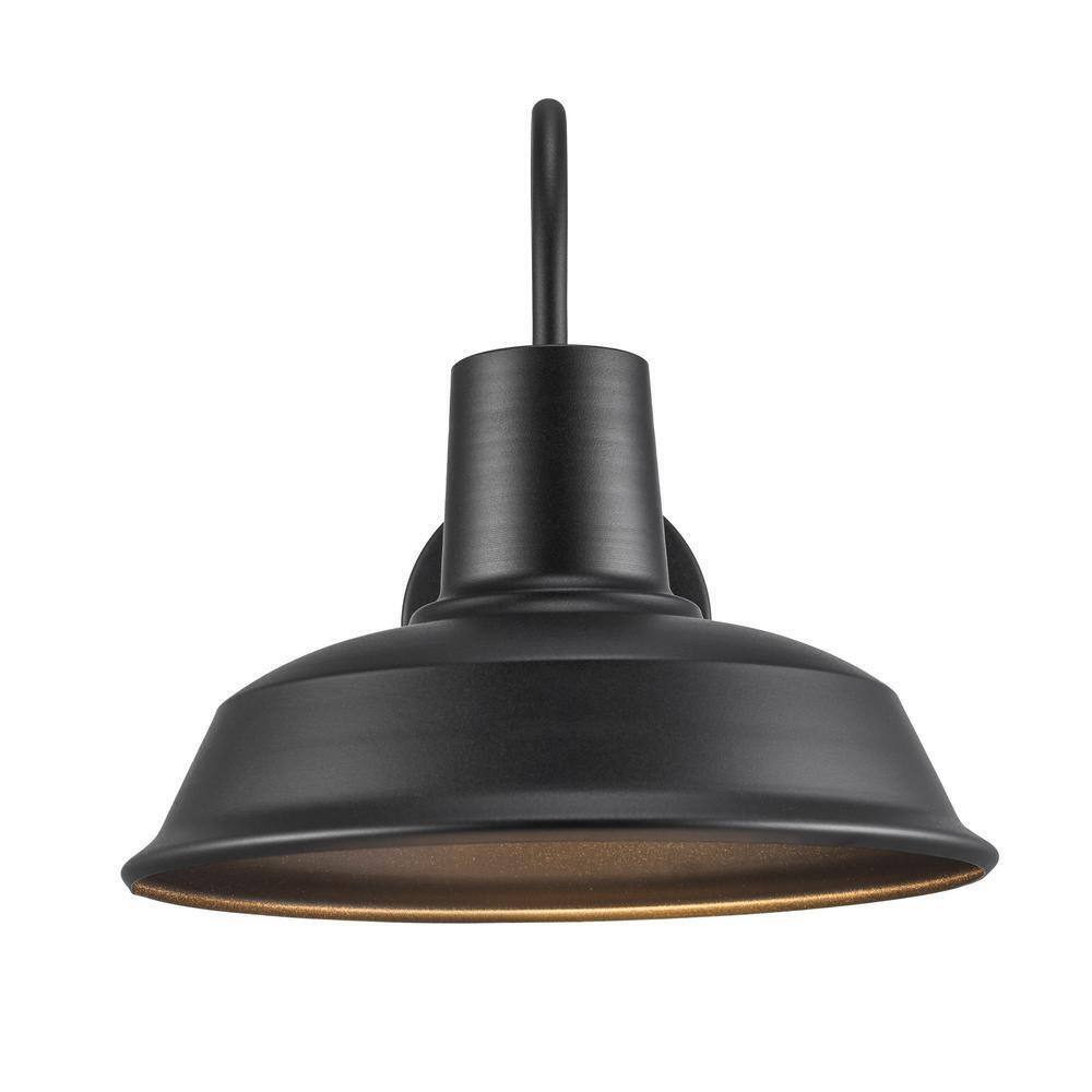 Bel Air Lighting Tacoma 1-Light Black Farmhouse Outdoor Barn Light Wall Sconce