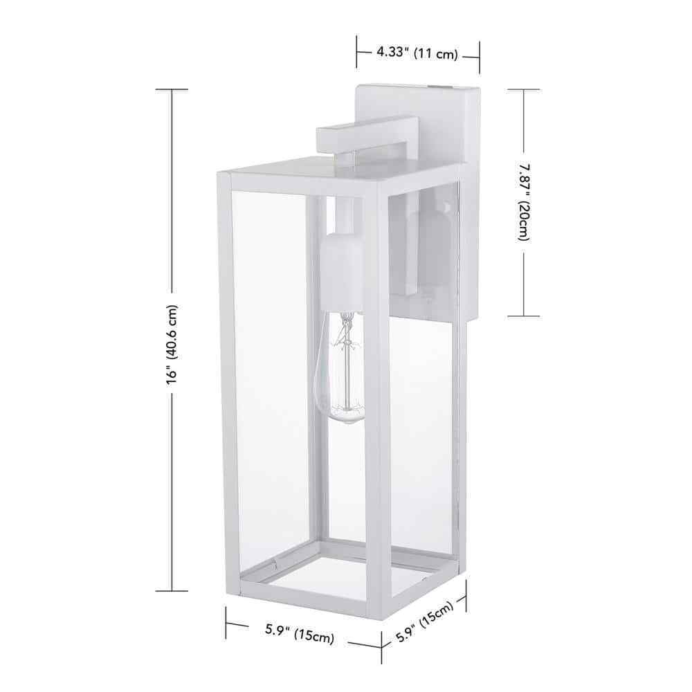 Globe Electric Bowery Matte White Farmhouse Indoor/Outdoor 1-Light Wall Sconce