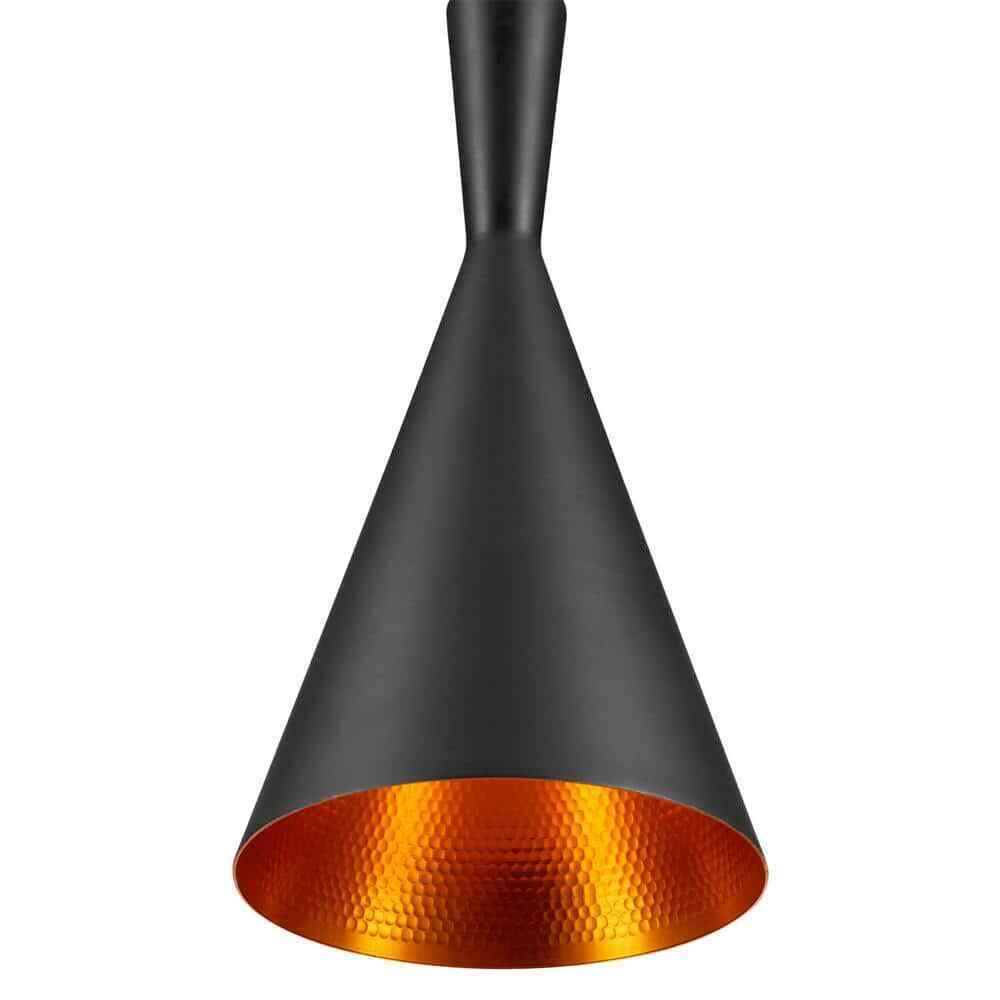 Globe Electric Mira 1-Light 63 in. Matte Black and Gold Hourglass Pendant 63873