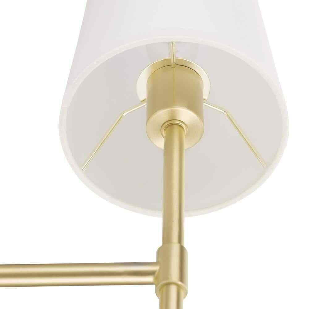 Hampton Bay Ridgeway 1-Light Brass Wall Sconce Plug-in or Hardwire Dimmable