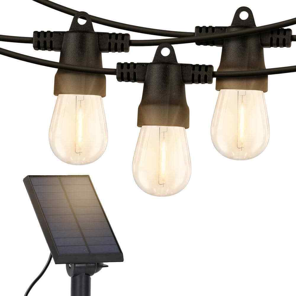 Brightech Ambience Pro 12-Light 27 ft. Outdoor Solar LED Edison String-Light