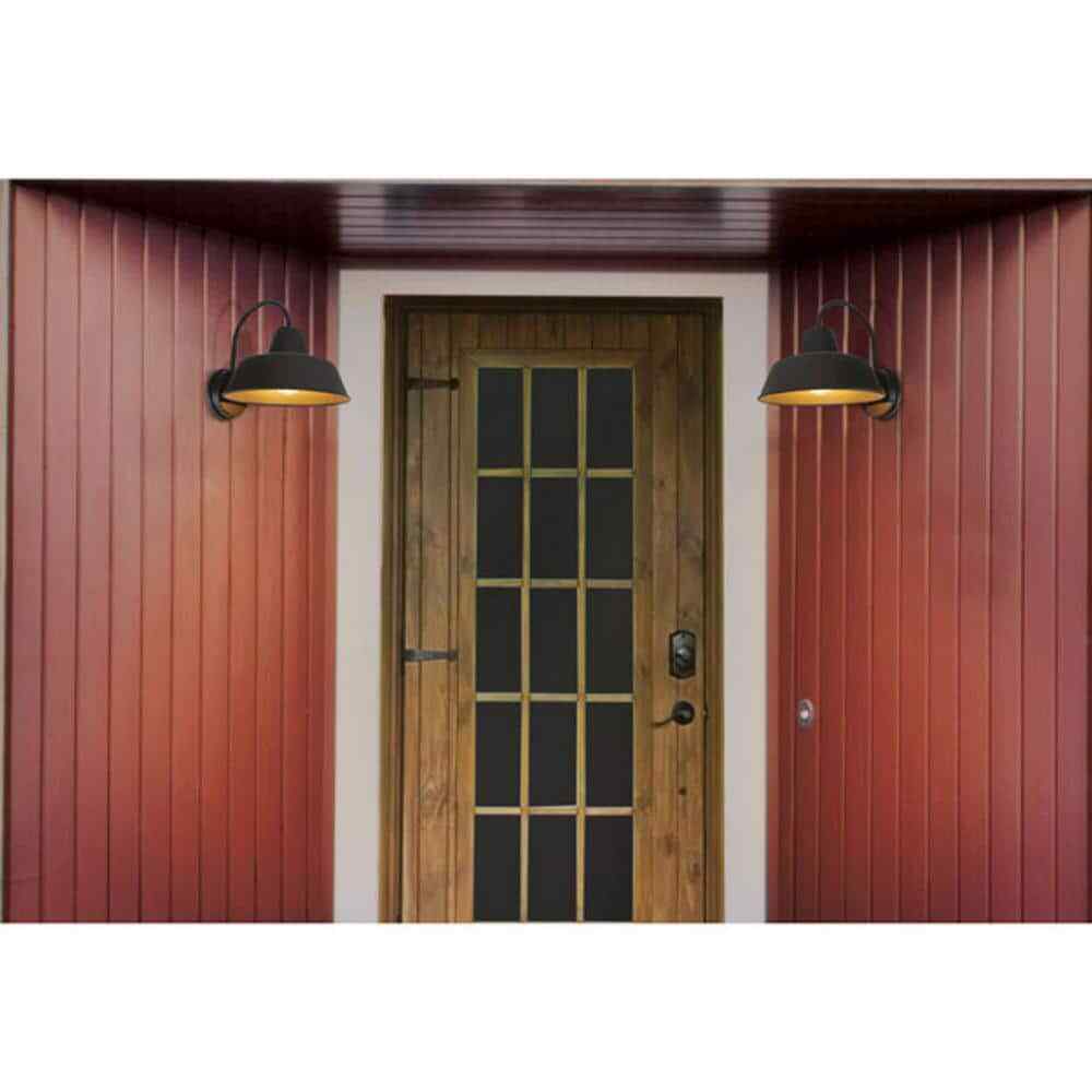 Sylvania Weymouth Medium 1-Light Antique Black Outdoor Wall Mount Sconce