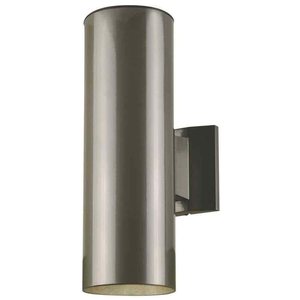 Westinghouse 2-Light Polished Graphite on Steel Cylinder Outdoor Wall Lantern