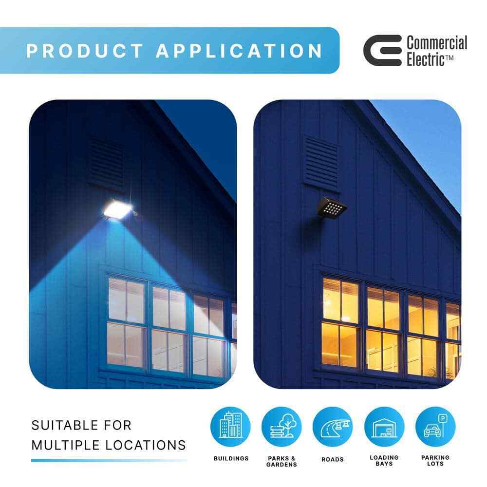 Commercial Electric 70-Watt Bronze Outdoor Integrated LED Commercial Flood Light